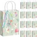 Humyoun 24 Pcs Fairy Party Favor Bags Set with Ribbon Gift Woodland Fairy Party Decorations Mushroom Goodie Floral Candy Treat Bags for Birthday and Baby Shower