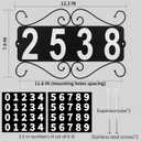 Metal Address Plaque, Address Number, Waterproof, Horizontal & Vertical Mounted Address Sign for House Home Office Street Yard Mailbox (style)