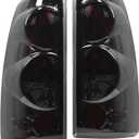 Tail Light Compatible With 1999-2006 Chevy Silverado 1500 2500 3500 2007 Classic, 1999-2002 GMC Sierra 1500 2500 3500 Driver and Passenger Side Taillights Black/Smoke