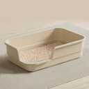 Extra Large Cat Litter Box with High Sides,Cats Boxes for Indoor Cats,Cat Litter Pan for Kitty,Litter Box with Low Entry,Easy to Clean,Anti-Splashing,23.6" x15.7" x5.9" (White)