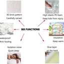 3D Brick Pattern Wall Panels Stickers PE Foam Self-Adhesive Wallpaper DIY Waterproof Modern Style for Living Room Bedroom Kitchen Background Wall Decoration (24PCS, White)