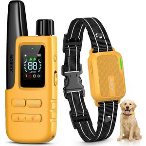 Jugbow Dog Training Collar - 4200FT Dog Shock Collars with Remote Control, IPX7 Waterproof Rechargeable E-Collar with 4 Training Modes, Security Lock(YE)