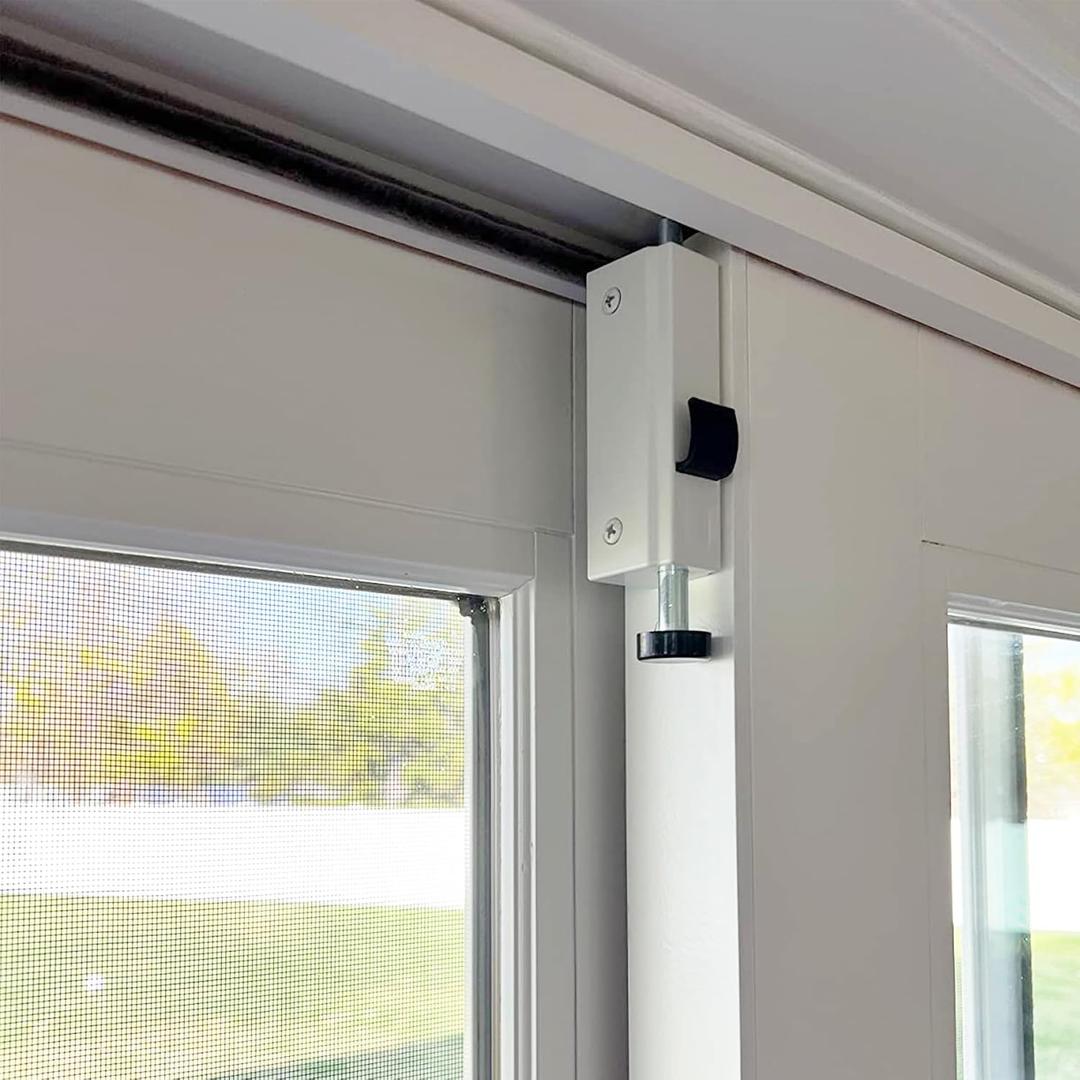 Gliding Patio Door Auxiliary Foot Lock Compatible with Andersen OEM Part #1997301 (1978 to Present), 2-13/16" Mounting Hole Centers, White Diecast
