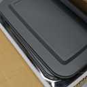 Plastic lids, Rectangular Glass Bakeware Set with Lids, Baking Pans for Lasagna, Leftovers, Cooking, Kitchen, Freezer-to-Oven and Dishwasher, Gray, 4 Pack