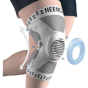 NEENCA Plus Size Knee Brace for Knee Pain, Knee Support with Side Stabilizers & Patella Gel Pad, Knee Compression Sleeve for Meniscus Tear, Arthritis Joint Pain Relief, ACL, PCL, All Sports. Plus Size, 5XL
