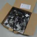 SUNSGNE 25Ft Outdoor Patio String Lights G40 with 27 Frosted White Globe Bulbs, Waterproof Connectable Hanging String Lights for Backyard Porch Balcony Party Christmas Decor, 5 Watt, Black Wire