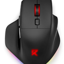 Redragon Large Wireless Gaming Mouse for Big Hands, TriModes 2.4G/Bluetooth/Wired Rechargeable Ergo RGB Mouse with 2 Side Buttons, 6 Backlit Modes, Programmable Macro Gamer Mouse