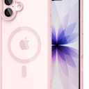 Oakxco for iPhone 17 Case Clear Magnetic Compatible with Magsafe, Cute Thin Slim Transparent Non-Yellowing TPU Bumper, Shockproof Hard Shell & Soft Silicone Mag Safe Phone Case for Women, Light Pink