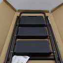 HBTower Step Ladder, Folding Step Stool with Wide Anti-Slip Pedal, Sturdy Steel Ladder, Convenient Handrail, Lightweight, Portable Steel Step Stool (Black)