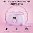 Digital Wax Warmer - Beginner-Friendly Waxing Kit with Smart Temp Control, 6 Packs (3 Colors) Wax Beads for Targeted Hair Removal - Ideal for Body, Bikini, face, Home Salon Use