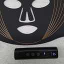 Red Light Therapy for Face, 3 Modes Portable Led Face Mask Light Therapy with Remote, Near-infrared 850 Red Light Mask with Timing Function, Led Light Therapy At Home 180 LED Beads (Black Golden)
