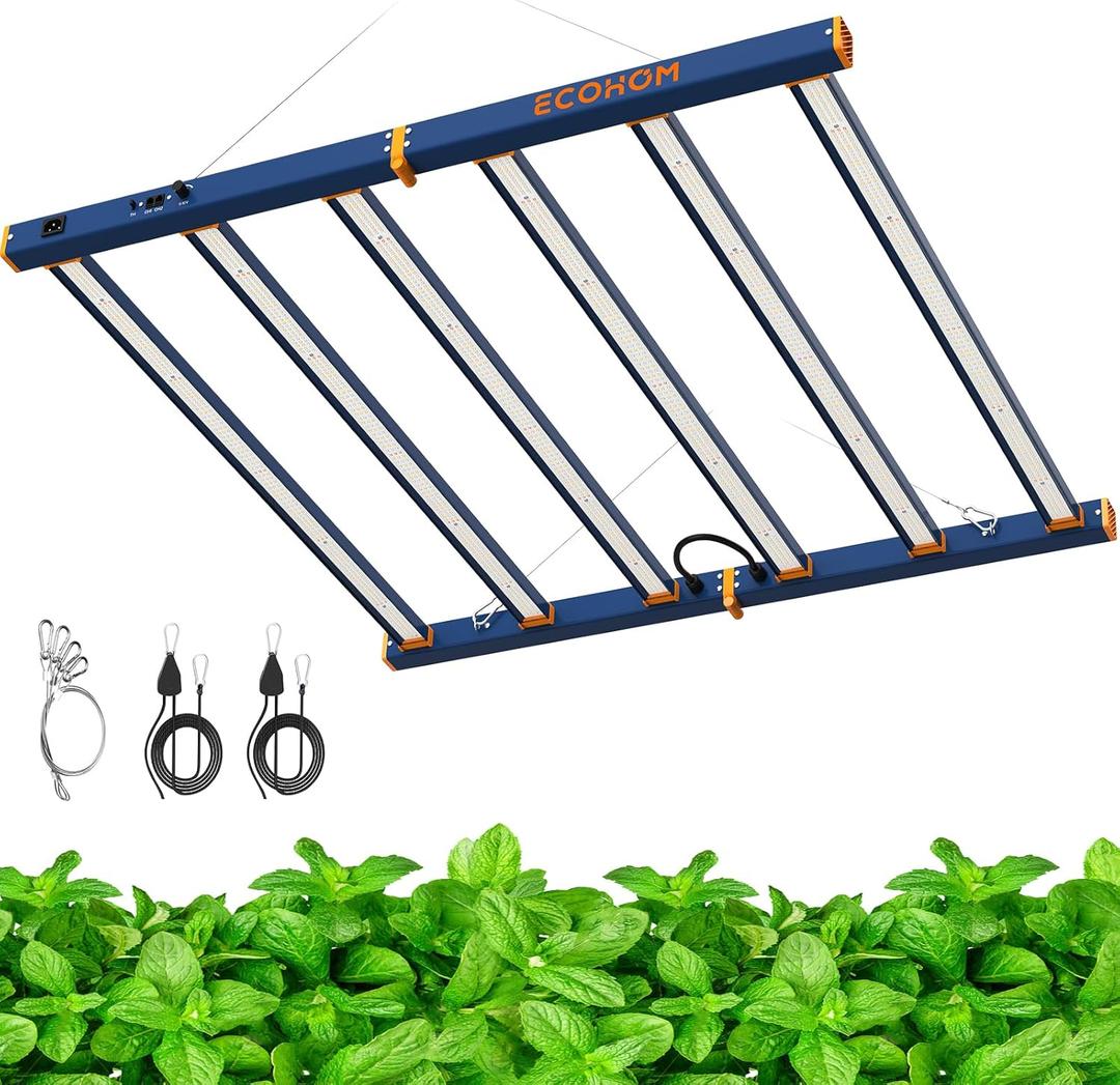 MARS HYDRO 2025 New Version FC-E4800 Foldable LED Grow Light 4x4ft Full Spectrum Grow Light Bar 480Watt Plant Growing Light Remote Control