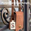 Letter A-Z Strong Magnetic Purse Holder Stylish Floral Design Handbag Hanger for Women Suitable for Table Tops Metal Wall Door Hinge Frame Shopping Cart Valentine's Day Gift Bag Charms