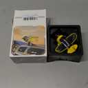 Solar-Powered Moving Airplane Car Decor  Solar Helicopter Planes Dashboard Ornament, Car Interior Accessory Auto-Rotating Suitable for Car Office Home Decor Xmas New Year Birthday Gift (Yellow)