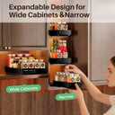 SNTD Pull Out Spice Rack for Upper Cabinet - Expandable Organizer with Smooth Ball Bearing Slides, No Drill Mounting Spice Storage for Kitchen (1 Pack, 4.1" to 7.2" W X 10" D X 2.2" H)