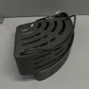 VOLPONE Corner Shower Caddy with Razor Holder Adhesive Shower Shelf Corner No Drilling (adhesive mounting, no suction cup) Bathroom Shower Organizer Storage Rack (2-Pack, Black)