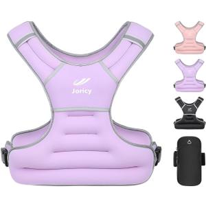 Weighted Vest Woman Men 8lbs Weight Vest Women with Reflective Stripe, Rucking Vests for Walking Running Strength Training Weight Loss Fitness Weightlifting Pink