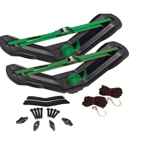 Malone MegaWing Reinforced V-Style Kayak Carrier w/Universal JAWZ Mounting Hardware, 150 lb Capacity, Corrosion-Resistant Nylon Construction, Includes 15' Cam Buckle Straps and Bow & Stern Tie-Downs