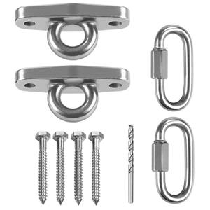 Dakzhou Of2 Heavy Swing Hangers Stainless Steel 304 Rust-Proof Playground Porch Yoga seat Hanger Swing Hammock Chair Suspension kit Indoor and Outdoor 2000 pounds Capacity 2 carabiners