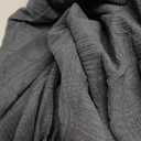 Square Ottoman Cover,Soft Stretch Jacquard Slipcover with Dual Waterproof Layers,Washable Furniture Protector for Pets,Medium,Dark Gray (M Length&Width:26-34",Height:14-20")