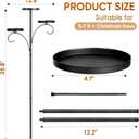 Christmas Tree Topper, 35.4'' Triple Topper Candle Holder, 3 Tier Black Candle Holder for Christmas Tree, Light up for Indoor Bedroom Kitchen Decorations