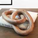 Wood Chain Link Decor  13 Wooden Decorative Object for Coffee Table Decor and Neutral Decor for Home  Modern Knot Accent for Shelf Styling, Books, or Housewarming Gifts (Natural)