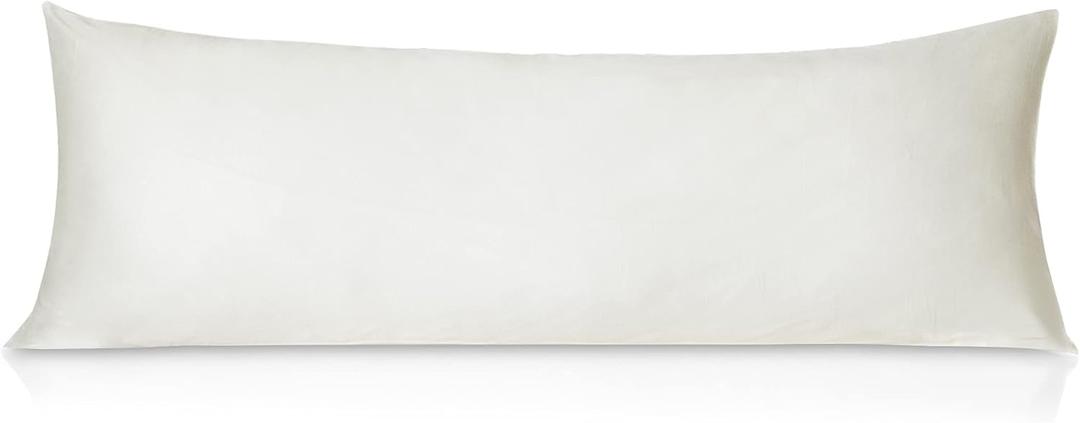 Leeden 100% Cotton Body Pillow Cover, 800 Thread Count 21x54 Soft Breathable Long Body Pillow Pillowcase, Off-White