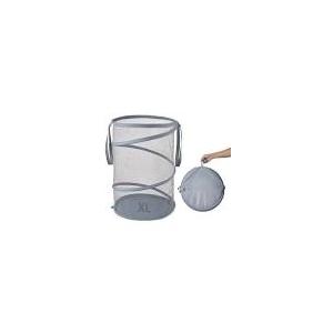 Mesh Popup Laundry Hamper 115L Collapsible Laundry Basket Extra Large Capacity Foldable Clothing Storage Basket with Handles 26 H x 18 W x 18 L (Gray)