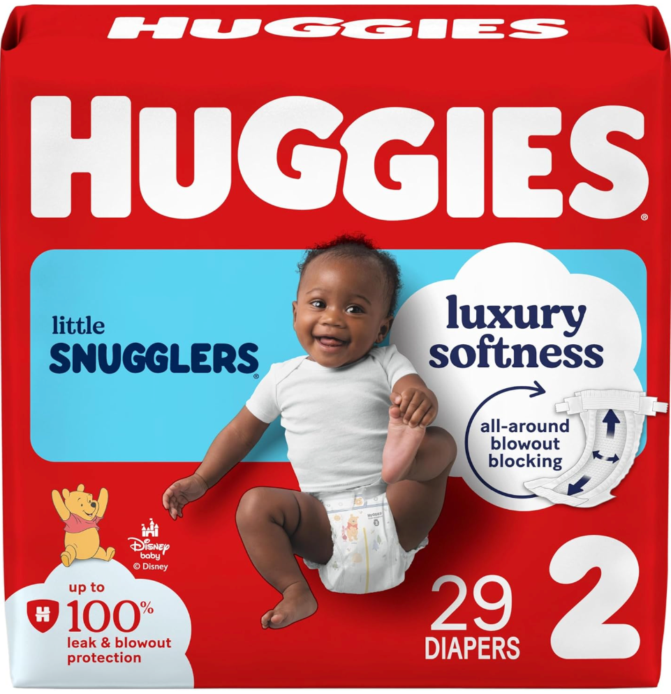 Huggies Size 2 Diapers, Little Snugglers Baby Diapers, Size 2 (1218 lbs), 29 Count 