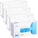 Soaoo 4 Pcs Acrylic Glove Box Holder Dispenser Glove Holder for Wall Mount Clear Acrylic Glove Rack Wall Floating Glove Box Organizer for Medical Latex Rubber Disposable Glove Boxes (Single,5.3'' H)