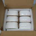 Dicunoy Set of 6 Sugar Packet Holder, Ceramic Sugar Caddy for Sweetener, Classic Restaurant White Tea Bag Organizer Bowl Storage Dish for Coffee Bar, Home