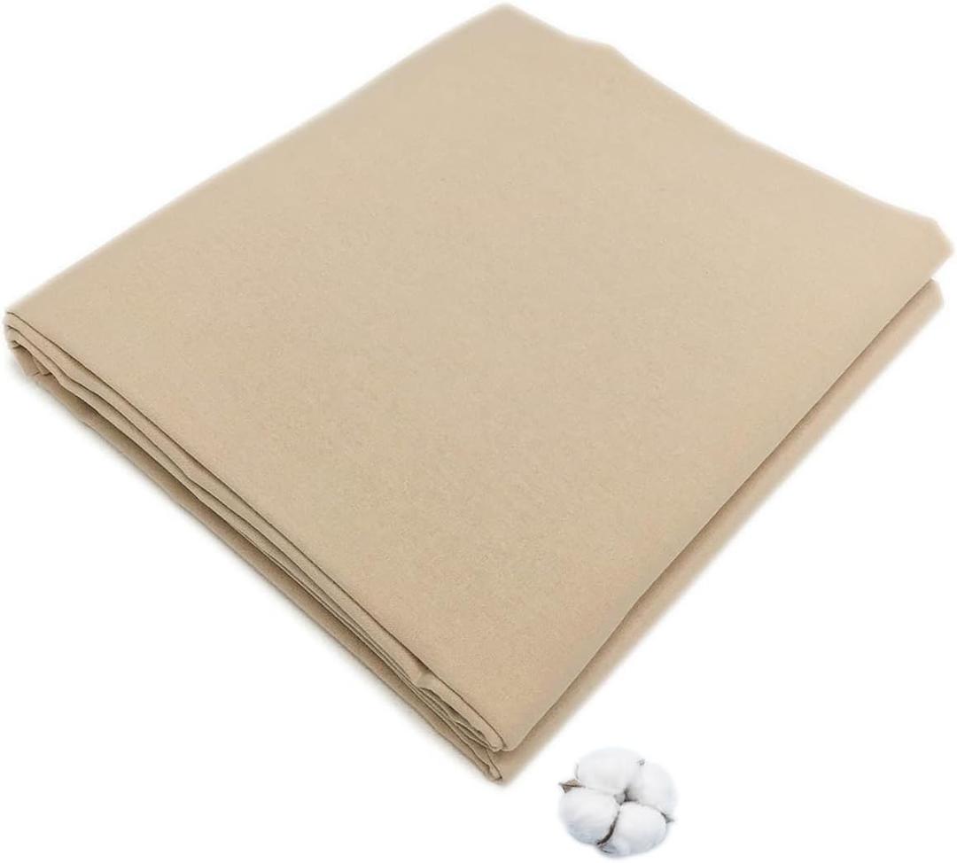 2 Yard Solid Fabric59 inch Wide 100% Cotton Fabric by The Yard for Quilting Sewing Crafting (Beige) (Color7)