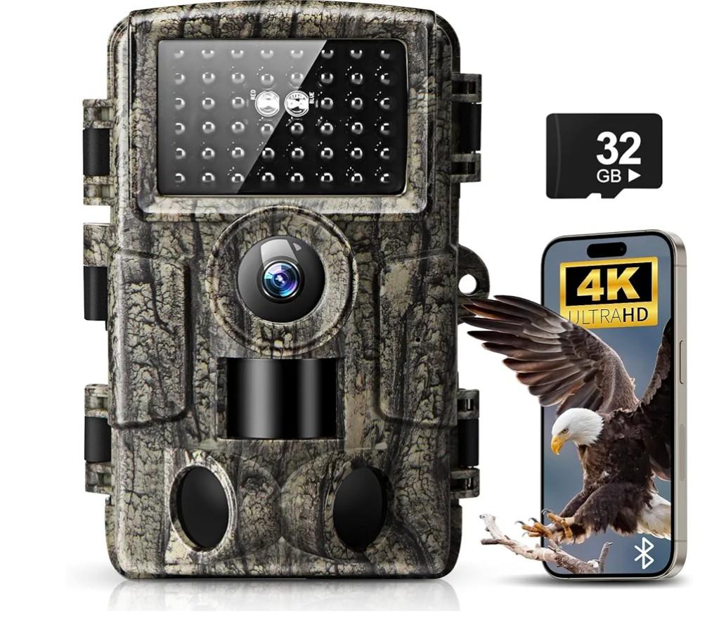 WiFi Trail Camera,Game Cameras with Night Vision Motion Activated Waterproof,Suitable for Outdoor Wildlife Detection, Monitoring Home Securit
