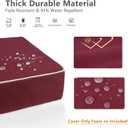 Porch Shield Patio Chair Seat Cushion Covers Set 4 Waterproof Fade Resistant Outdoor Cushion Slipcovers 22 x 20 x 4 inch, Burgundy