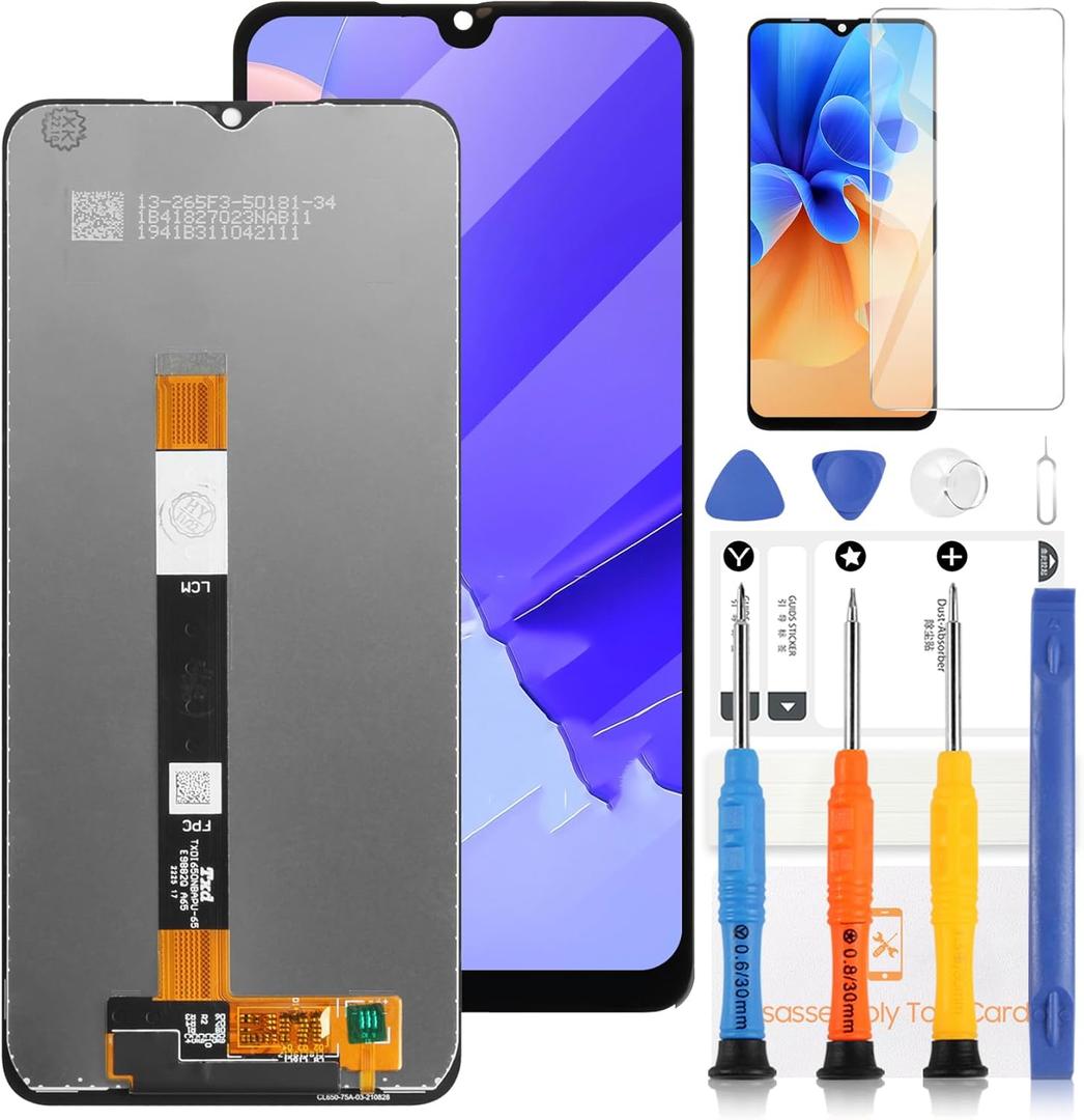 for Samsung Galaxy A03s A037U Screen Replacement SM-A037U LCD Display Touch Screen Digitizer Assembly Repair Parts Kit (Not for A037A A037W A037G and A03) (164MM Bigger Size(for US Version))