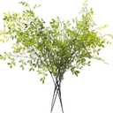 Melorca&Guilla Artificial Plants,4PCS 43.3" Green Nandina Faux Branches for Vase,Faux Greenry Stems Fake Plants for Shop Garden Office Home Décor