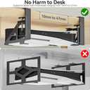 Kosker No-Drill PS5/Slim/Pro Under Desk Mount, Metal Under Desk PS 5 Mount for PS5 Slim Digital & Disc, PS 5 Holder Under Desk with Clamp, Screw and EVA Foam for PS 5/Slim/Pro Digital Console