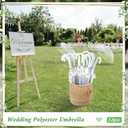 Dansy daisy Wedding Favors for Guest Umbrella Gifts Bulk 52 Inch Large Dome Rain Windproof Stick Umbrellas with Thank You Tags and Rope Guest Souvenirs for Wedding Party Bridal Favors