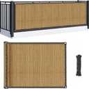 RAINFLOW Fence Privacy Screen Outdoor - Balcony Privacy Screen Garden Mesh Fence Panels Shade Cloth Decorative Plastic Covering Porch Screens Cover for Apartment Patio Backyard Wall 3' x 10' Brown
