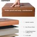 ABHENG Steel Frame Square Ottoman with Storage Caramel UASND645Z
17.7" x 17.7" x 17.7", Hold 660 lbs, 48L Storage Capacity, Waterproof Synthetic Leather, Removable Lid, for Dorm Living Room
