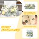 Tissue Box Cover, Leather Tissue Case Paper Organizer Dispenser, Fashion Tissue Box Holder with Bottom for Tabletop, Bathroom, Car (Yellow)