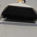 MR.SIGA Mini Dustpan and Brush Set, Portable Cleaning Brush and Dustpan Combo with Bamboo Handle, 1 Set (White)