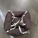 Lesure Small Dog Car Seat for Small Dogs - Soft Dog Booster Seat for Car with Storage Pocket and Clip-On Safety Leash and Thickened Memory Foam Filling, Pet Travel Carrier Bed Brown