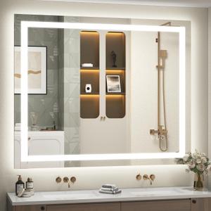 44x36 LED Lighted Bathroom Mirror for Vanity Wall