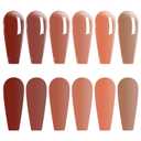 2 x Vishine Jelly UV LED Gel Nail Polish Sets 6 Colors Transparent Red Pink Nude Brown Skin Color Soak Off Gel Polish Long Lasting Gift Set C007