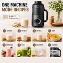 TER 40oz Nut Milk Maker Machine, Automatic Soy Milk Maker with 8 Smart Preset Programs, Almond Oat Soy Plant-Based Milk Maker with 12H Delay Start, Keep Warm, Self-Cleaning