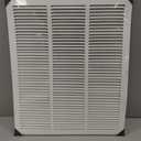 HVAC Premium 18'' x 22'' [Duct Opening] Flat Stamped Steel Return Air Grille - Sidewall and Ceiling - HVAC Vent Duct Cover - White [Outer Dimensions: 19.75''w X 23.75''h]
