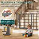 Cumbor 30-48 in Baby Gate for Stairs, Auto Close Dog Gate Indoor Cool Gray