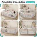 Doradotey Baby Playpen Foldable for Toddlers 1-3, Size and Shape Adjustable Enclosure, 8-Panels Detachable Gate 79x71 Large Indoor Playard, Easy Assembly and Clean, Safety Fence Play Area, Khaki