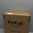 PoKat 23" Modern Ceramic Table Lamp Set of 2 for Living Room White Desk Lamps for Bedroom Farmhouse Bedside Nightstand Bedside Lamp End Table Lamps Beige